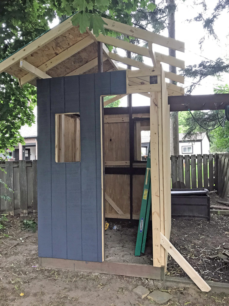 playset transformation | polka dots and picket fences